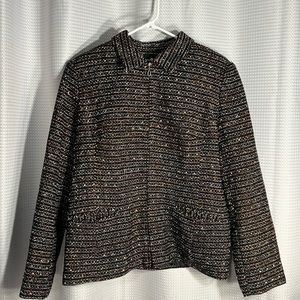 Sag Harbor Women’s Jacket/Blazer Sz 14 Black & Multi color